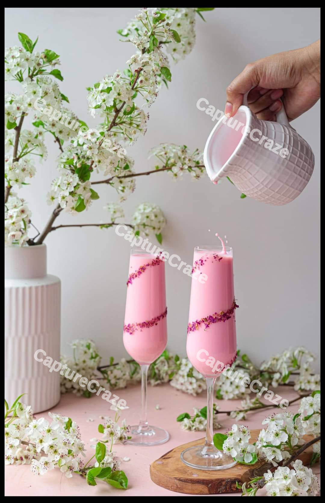Pink cocktail